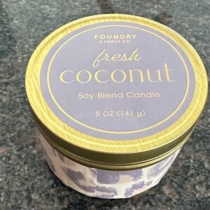 The Foundry Supply Co. Fresh Coconut Soy Blend Candle - Purple and Gold